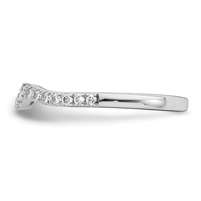 14K White Gold 1/4 carat Lab Grown Diamond VS/SI  D E F  Wedding Band