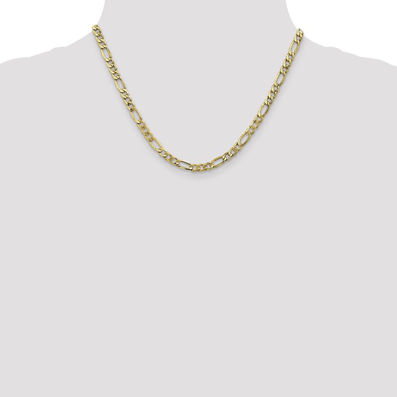 10K 5.35mm Semi-Solid Figaro Chain