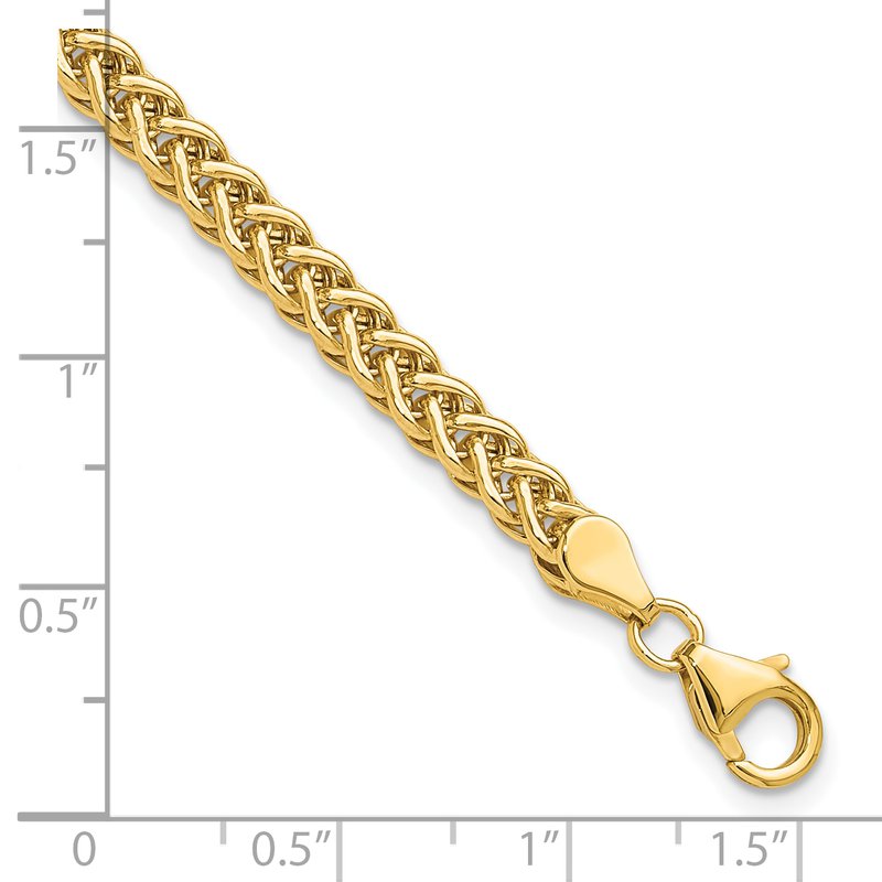 14k Polished 4.3mm Fancy Braided Link 17 inch Necklace
