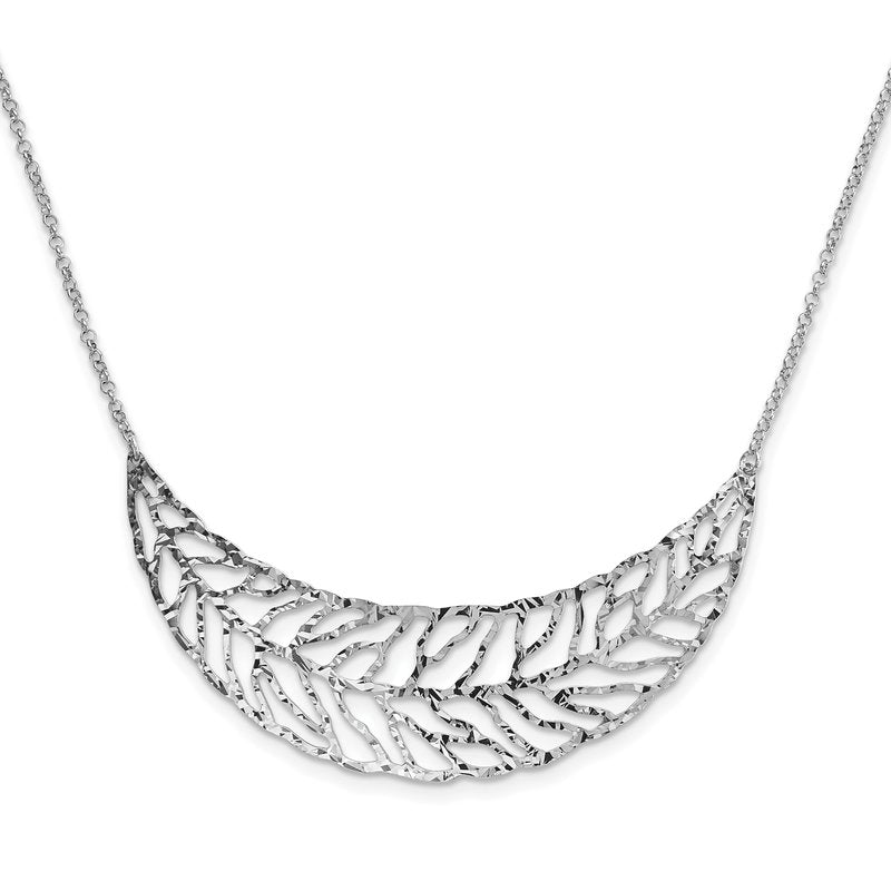 SS Rhodium-plated Fancy Necklace