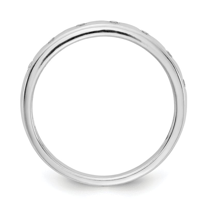 14k White Gold 7-stone Diamond Band