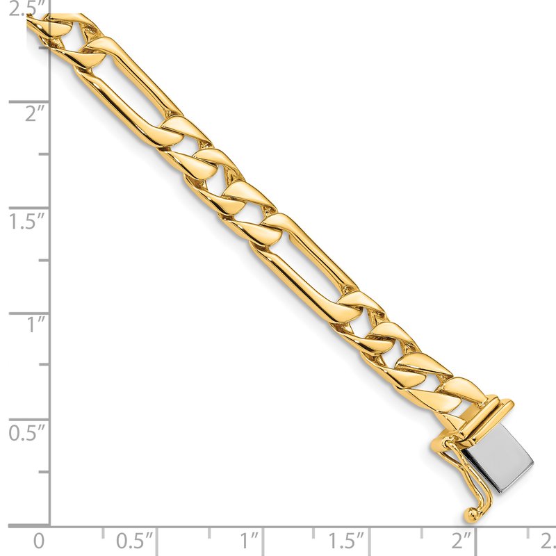 14K 18 inch 6mm Hand Polished Figaro Link with Box Catch Clasp Chain