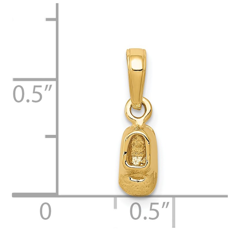 14k  3-D Baby Shoe Charm