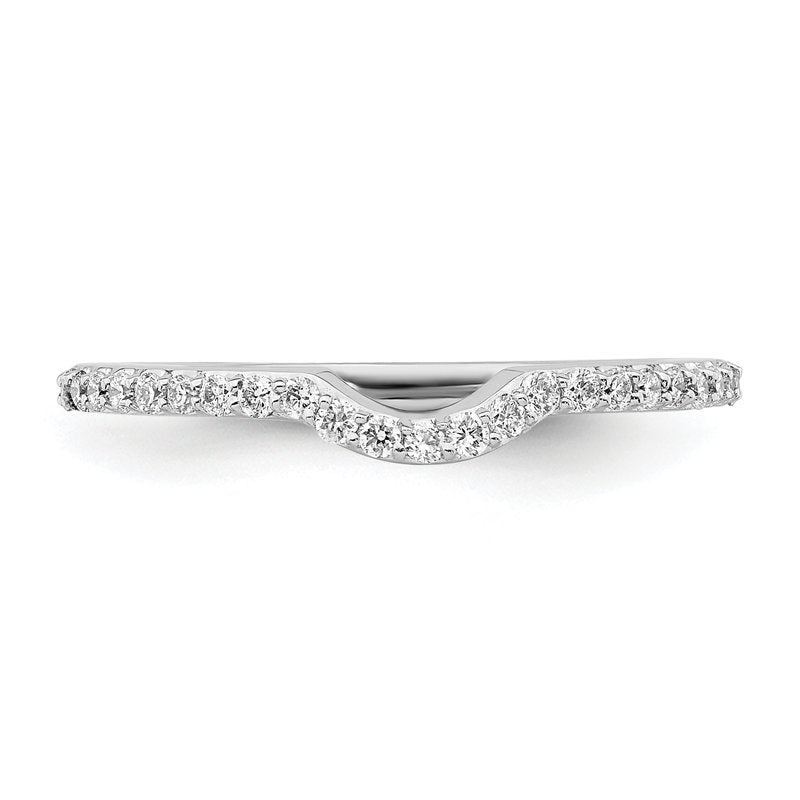 14K White Gold 1/4 carat Lab Grown Diamond VS/SI  D E F  Wedding Band