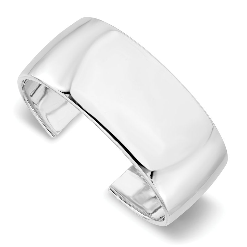 Sterling Silver RH-plated Polished Slip-on Bangle
