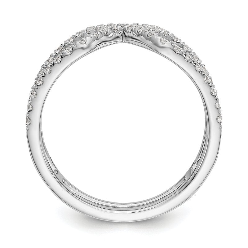 14K White Gold 1/2 carat Lab Grown Diamond VS+ F+ Complete Geometric Ring