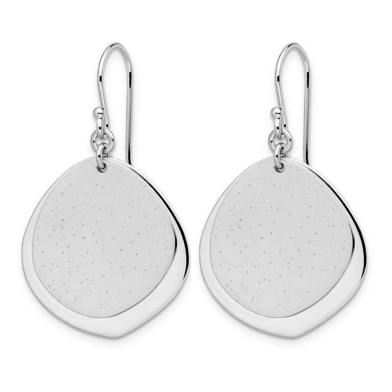 SS Rhodium-plated Radiant Essence Polished Earrings