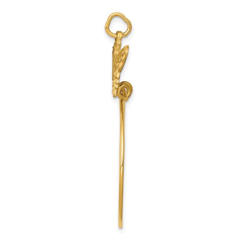 14k Filigree Butterfly Charm Holder Pendant