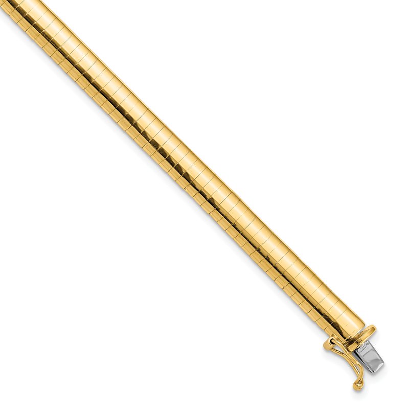 14K 6mm Domed Omega Necklace