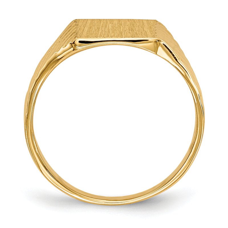 14k 8.0x9.5mm Closed Back Signet Ring