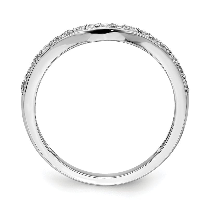 14k White Gold Diamond Ring Guard
