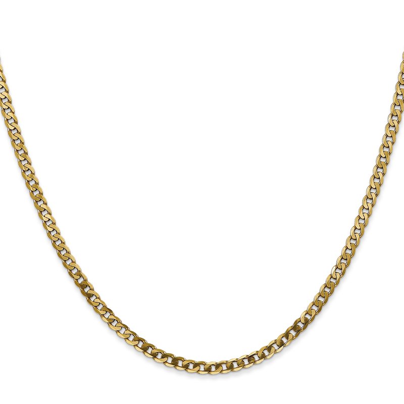 10K 2.4mm Flat Beveled Curb Chain