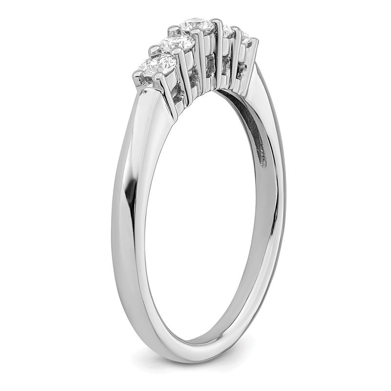 14K White Gold 1/2 carat Lab Grown Diamond VS/SI  D E F  5 Stone Ring