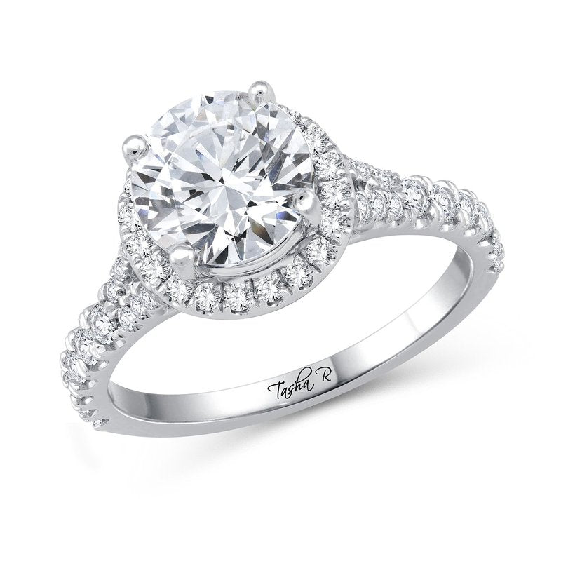 0.60Ct Diam  Platinum Semi Mount Ring