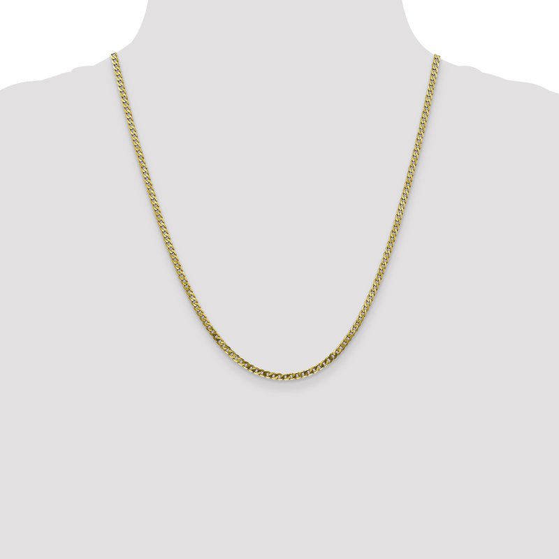 10K 2.4mm Flat Beveled Curb Chain