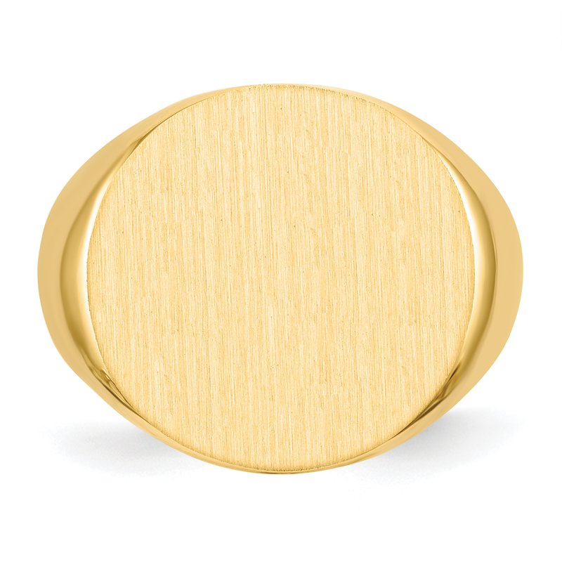 14k 18.0x17.5mm Open Back Mens Signet Ring