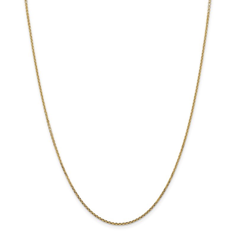 14K 14 inch 1.45mm Solid Diamond-cut Cable with Lobster Clasp Chain