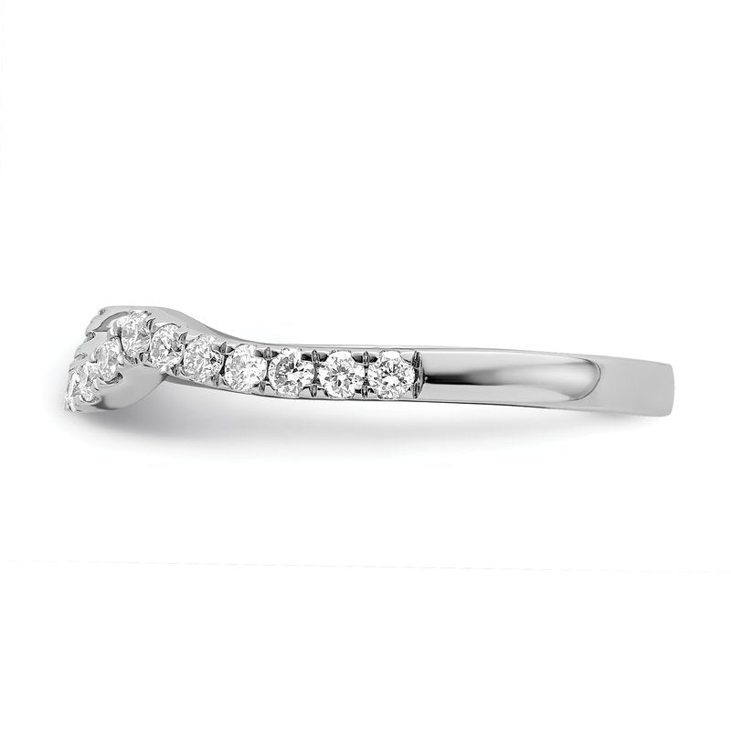 14K White Gold 1/4 carat Lab Grown Diamond VS/SI  D E F  Wedding Band