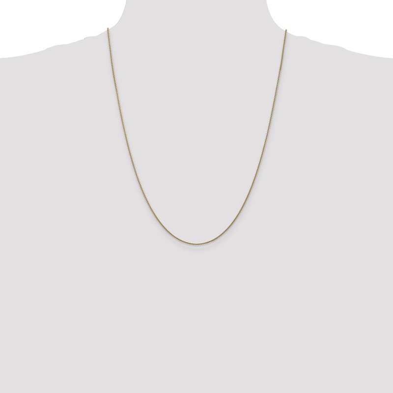 14K 10 inch 1.05mm Diamond-cut Spiga with Lobster Clasp Anklet