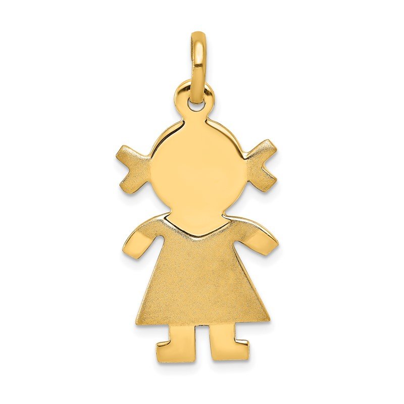 14k Satin Girl Charm