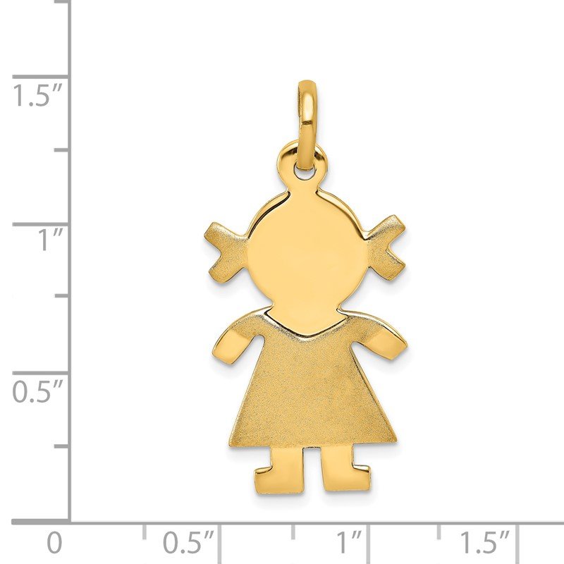 14k Satin Girl Charm