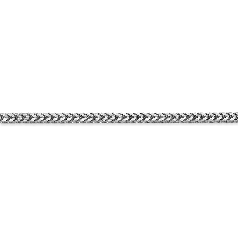 14K White Gold 16 inch 2.5mm Franco with Lobster Clasp Chain