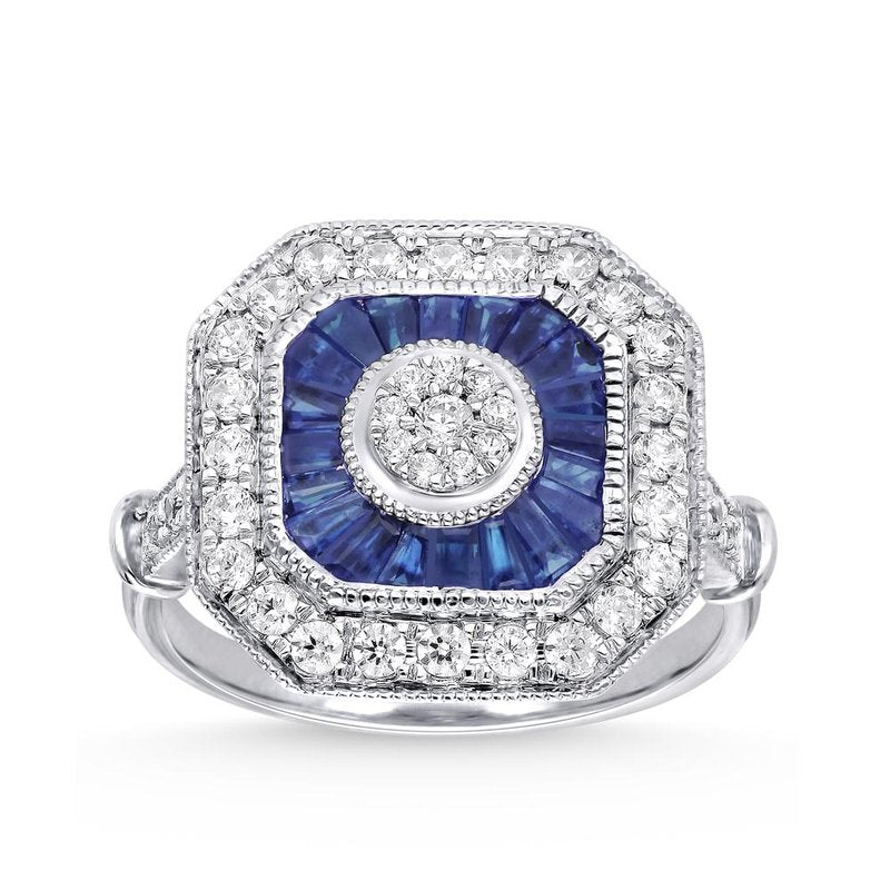 14K 0.68Ct Diamond Sapphire