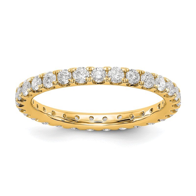 14K Rose Gold 1/2 carat Lab Grown Diamond VS+ F+ Size 4.5 Complete Eternity Band