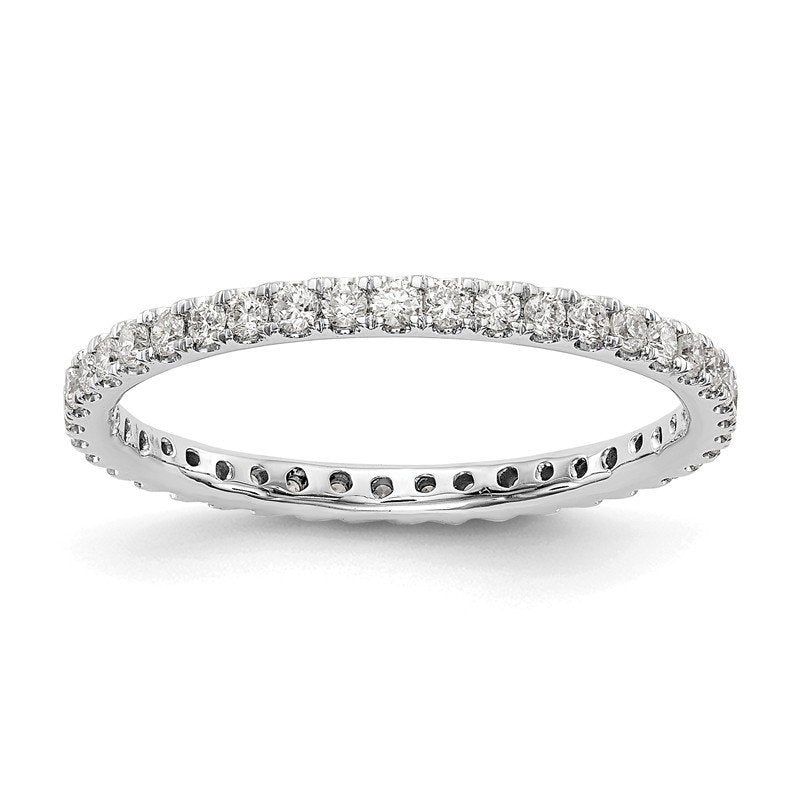 14K Rose Gold 1/2 carat Lab Grown Diamond VS+ F+ Size 4.5 Complete Eternity Band