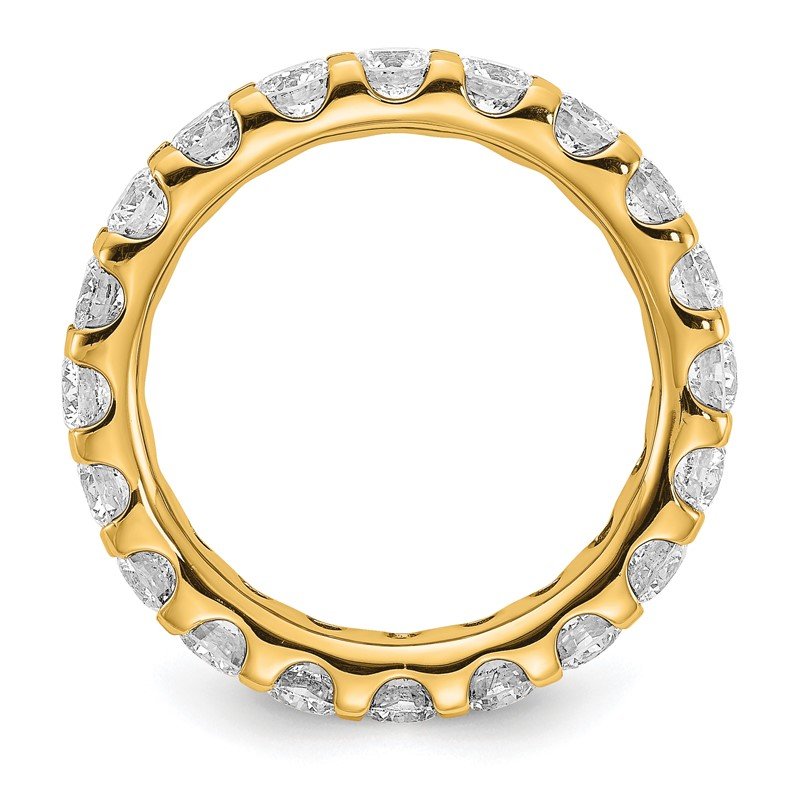14K Rose Gold 1/2 carat Lab Grown Diamond VS+ F+ Size 4.5 Complete Eternity Band