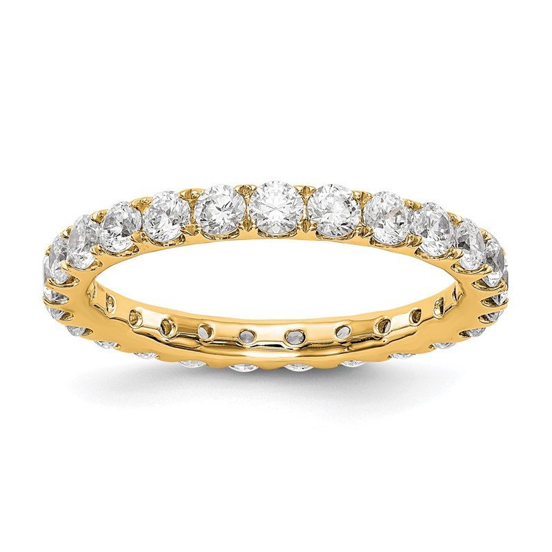 14K Rose Gold 1/2 carat Lab Grown Diamond VS+ F+ Size 4.5 Complete Eternity Band