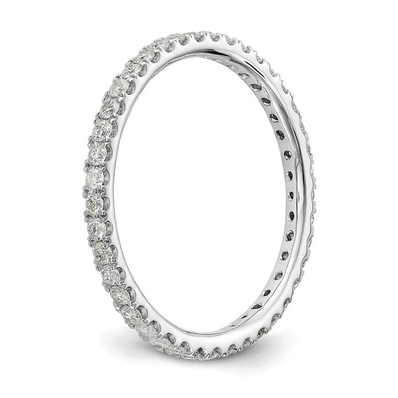 14K Rose Gold 1/2 carat Lab Grown Diamond VS+ F+ Size 4.5 Complete Eternity Band