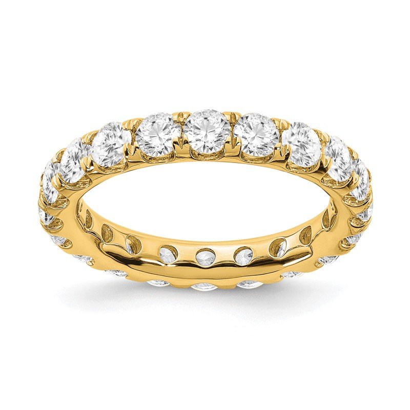 14K Rose Gold 1/2 carat Lab Grown Diamond VS+ F+ Size 4.5 Complete Eternity Band