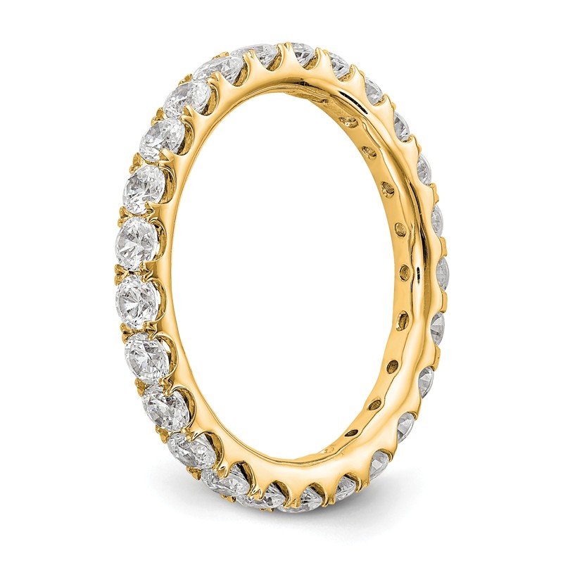 14K Rose Gold 1/2 carat Lab Grown Diamond VS+ F+ Size 4.5 Complete Eternity Band