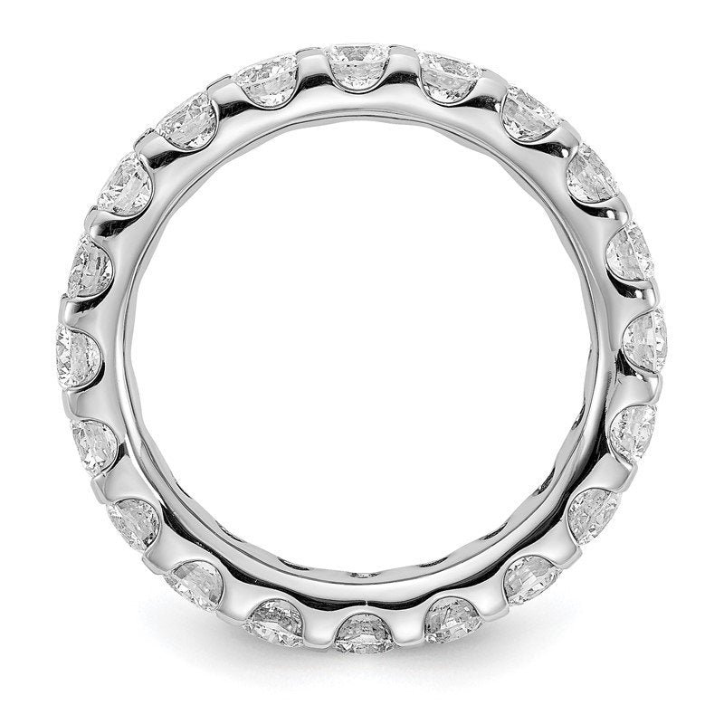 14K Rose Gold 1/2 carat Lab Grown Diamond VS+ F+ Size 4.5 Complete Eternity Band