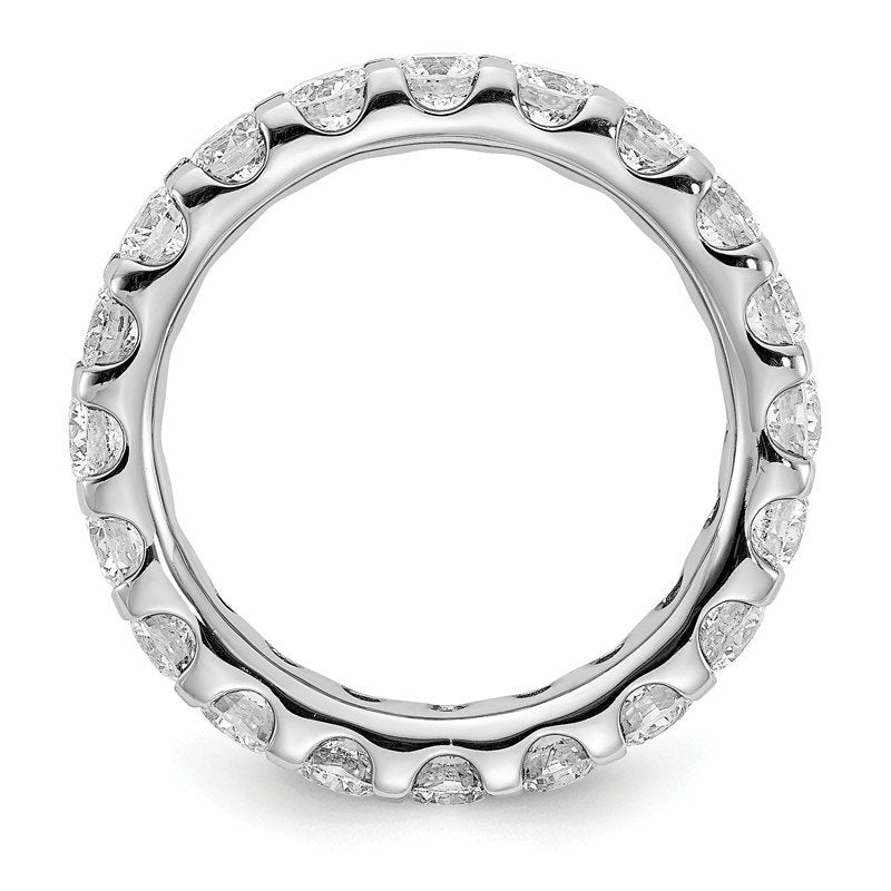 14K Rose Gold 1/2 carat Lab Grown Diamond VS+ F+ Size 4.5 Complete Eternity Band