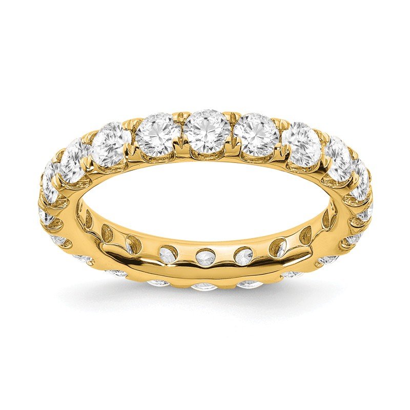 14K Rose Gold 1/2 carat Lab Grown Diamond VS+ F+ Size 4.5 Complete Eternity Band