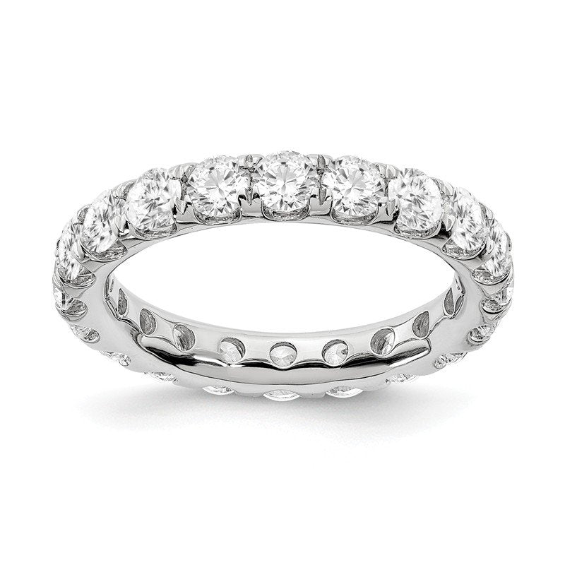14K Rose Gold 1/2 carat Lab Grown Diamond VS+ F+ Size 4.5 Complete Eternity Band