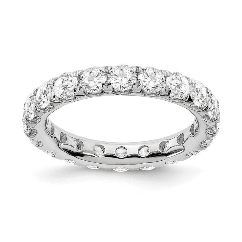 14K Rose Gold 1/2 carat Lab Grown Diamond VS+ F+ Size 4.5 Complete Eternity Band