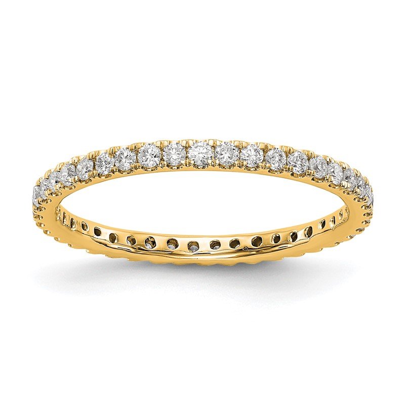 14K Rose Gold 1/2 carat Lab Grown Diamond VS+ F+ Size 4.5 Complete Eternity Band