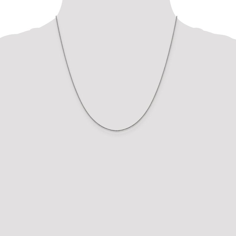 14K White Gold 1.0 mm D/C Cable Chain