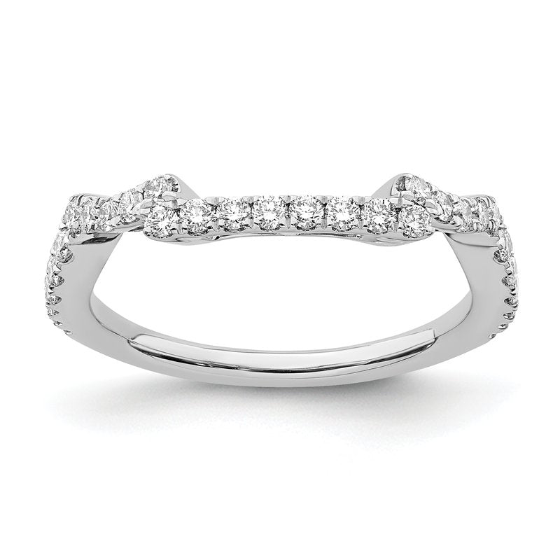 14K White Gold 1/2 carat Lab Grown Diamond VS/SI  D E F  Wedding Band