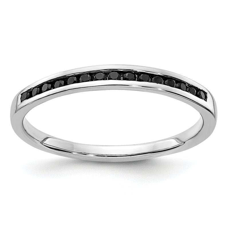 14k White Gold Pink Sapphire Channel Band