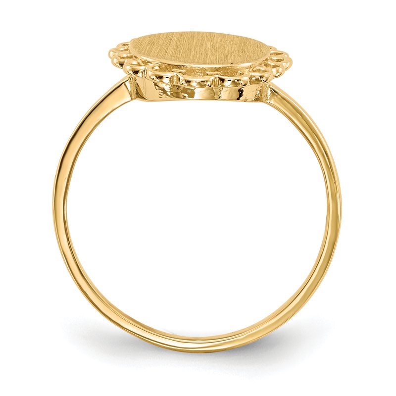 14k 8.5x9.0mm Open Back Signet Ring