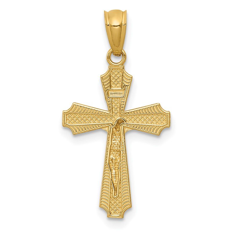 14k Polished Small Passion Crucifix Pendant