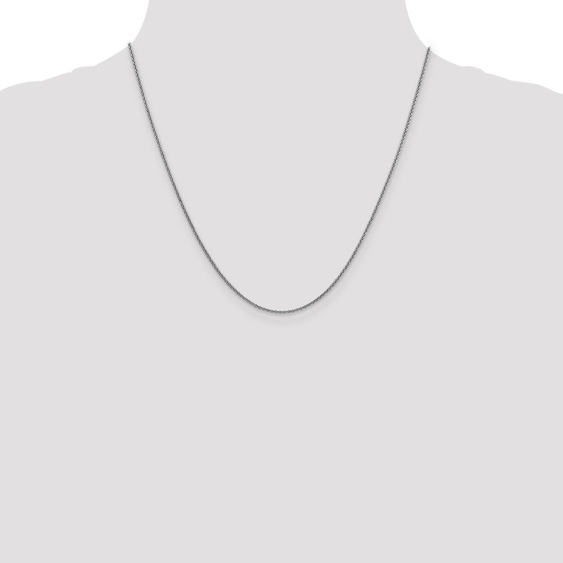 14K White Gold 1.6mm Round Cable Chain
