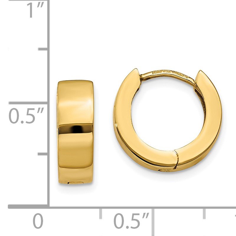 14K Hinged Hoop Earrings