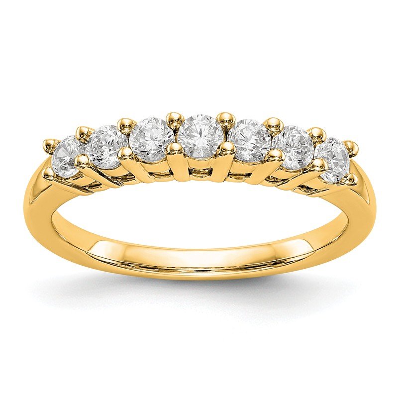 14K White Gold 3/4 carat Lab Grown Diamond VS/SI  D E F  7 Stone Band