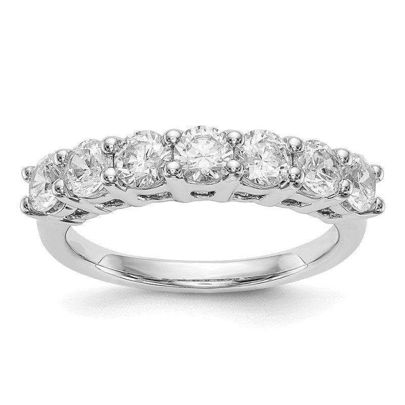 14K White Gold 3/4 carat Lab Grown Diamond VS/SI  D E F  7 Stone Band