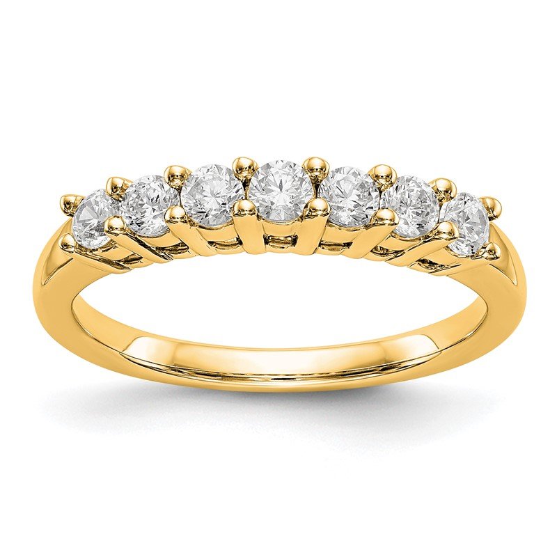 14K White Gold 3/4 carat Lab Grown Diamond VS/SI  D E F  7 Stone Band